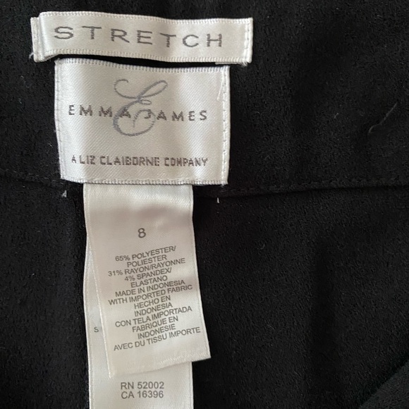 EMMA JAMES Sz 8 BLACK STRAIGHT LEG DRESSY PANTS. - Picture 5 of 12